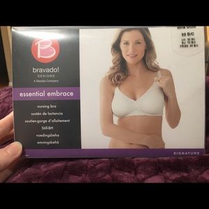 Bravado 32 B/C nursing bra white NWT